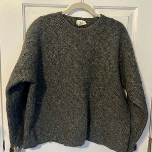 Chunky gray vintage wool J Crew sweater, men’s L